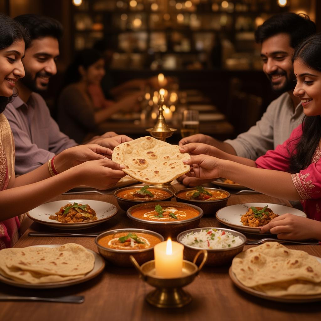 Family enjoying a meal at the restaurant